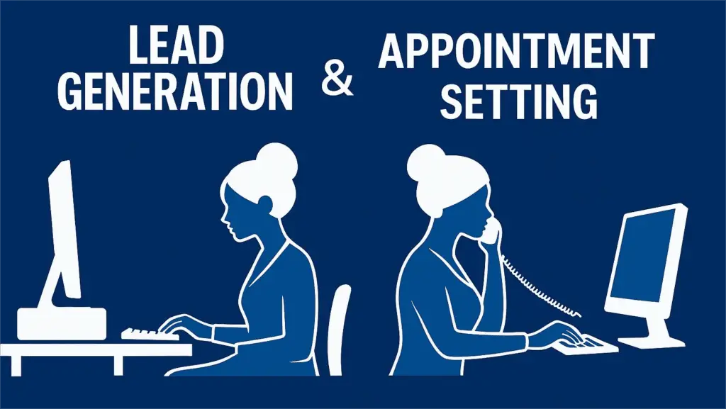 Lead Generation & Appointment Setting - Main Lead generation and appointment setting dashboard with booked client calls